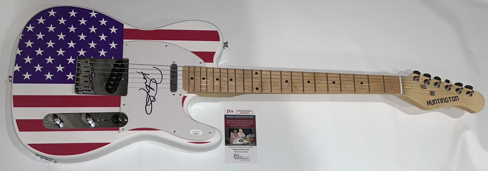 RICHARD MARX SIGNED USA FLAG ELECTRIC GUITAR LEGEND JSA COA