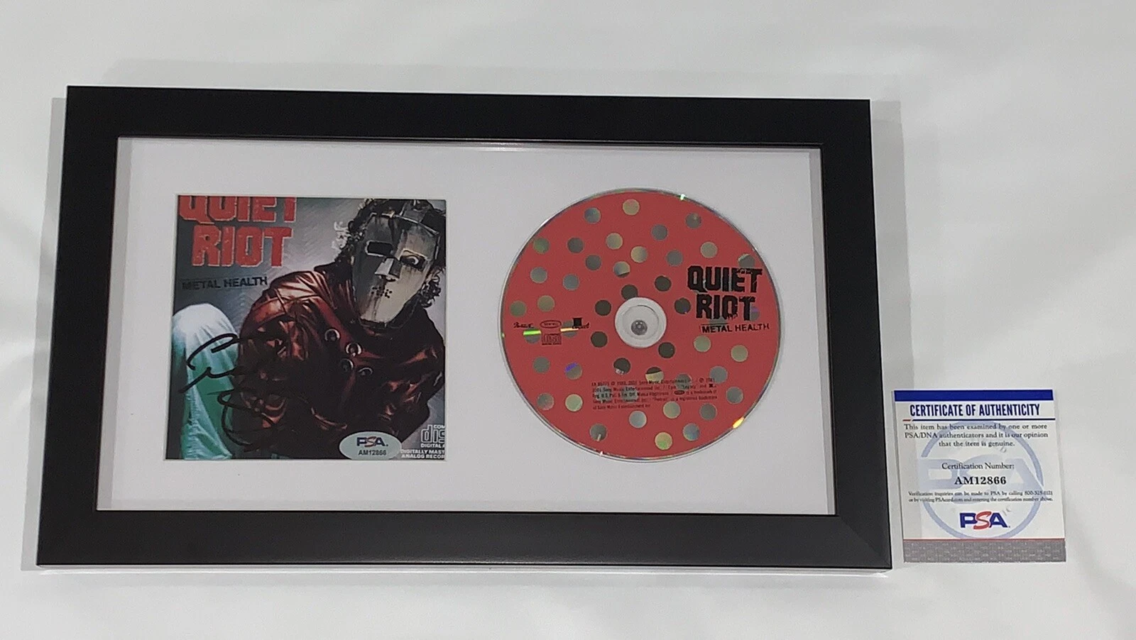 RUDY SARZO SIGNED FRAMED METAL HEALTH CD QUIET RIOT AUTOGRAPHED PSA COA