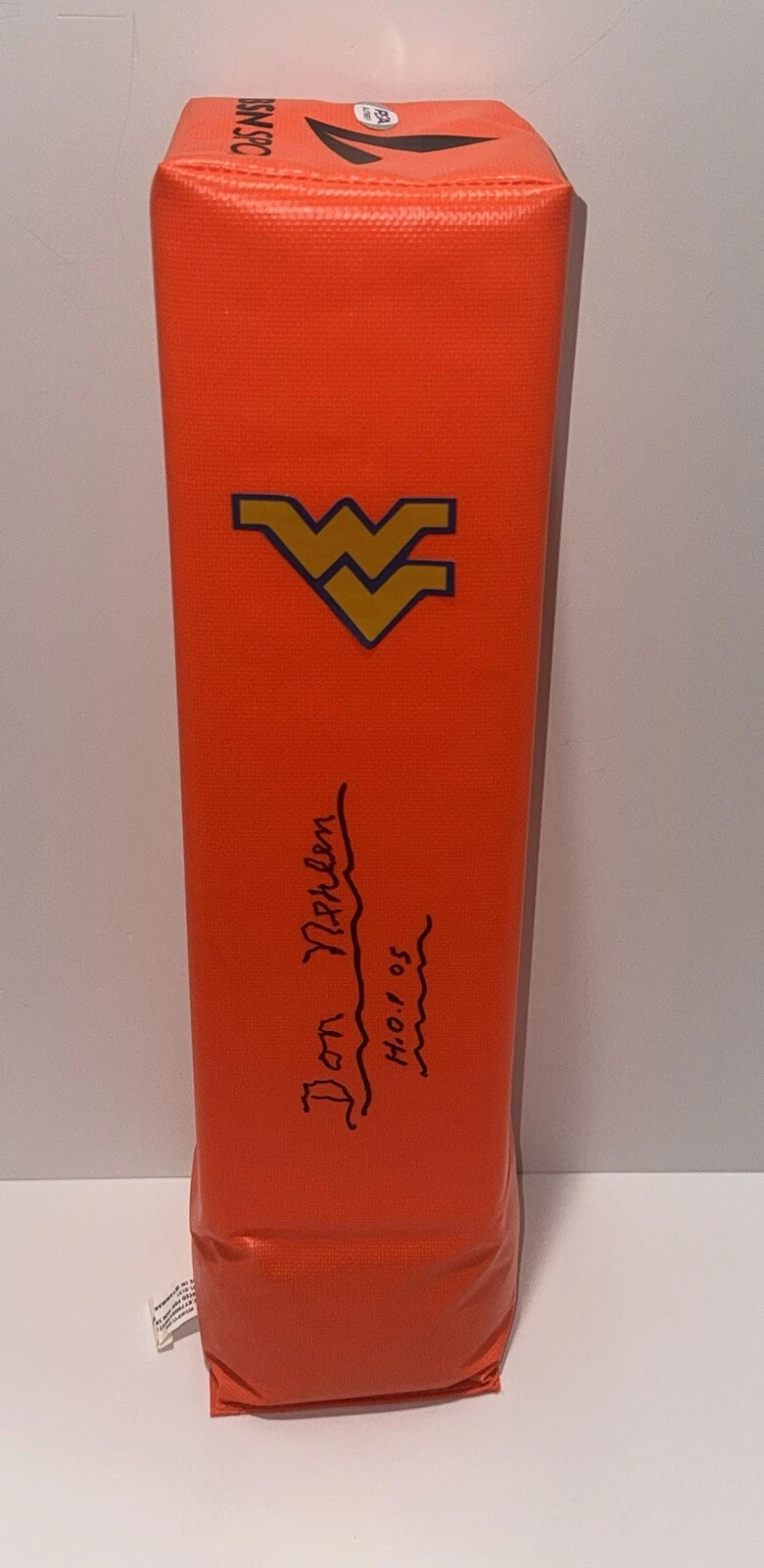 DON NEHLEN SIGNED TOUCHDOWN PYLON WEST VIRGINIA MOUNTAINEERS PSA COA