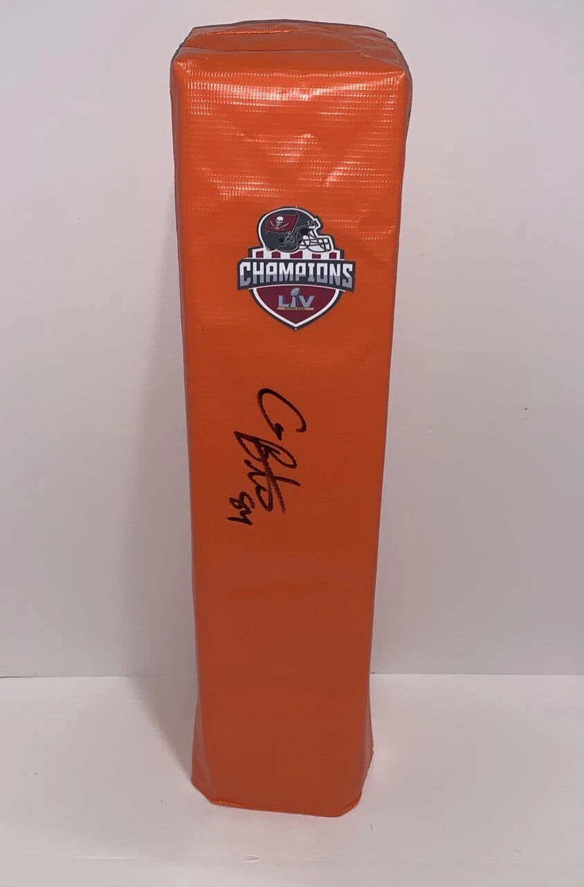 CAMERON BRATE SIGNED TOUCHDOWN PYLON TAMPA BAY BUCCANEERS SUPER BOWL LIV JSA COA