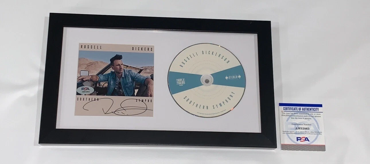 RUSSELL DICKERSON SIGNED FRAMED SOUTHERN SYMPHONY CD AUTOGRAPHED PSA COA