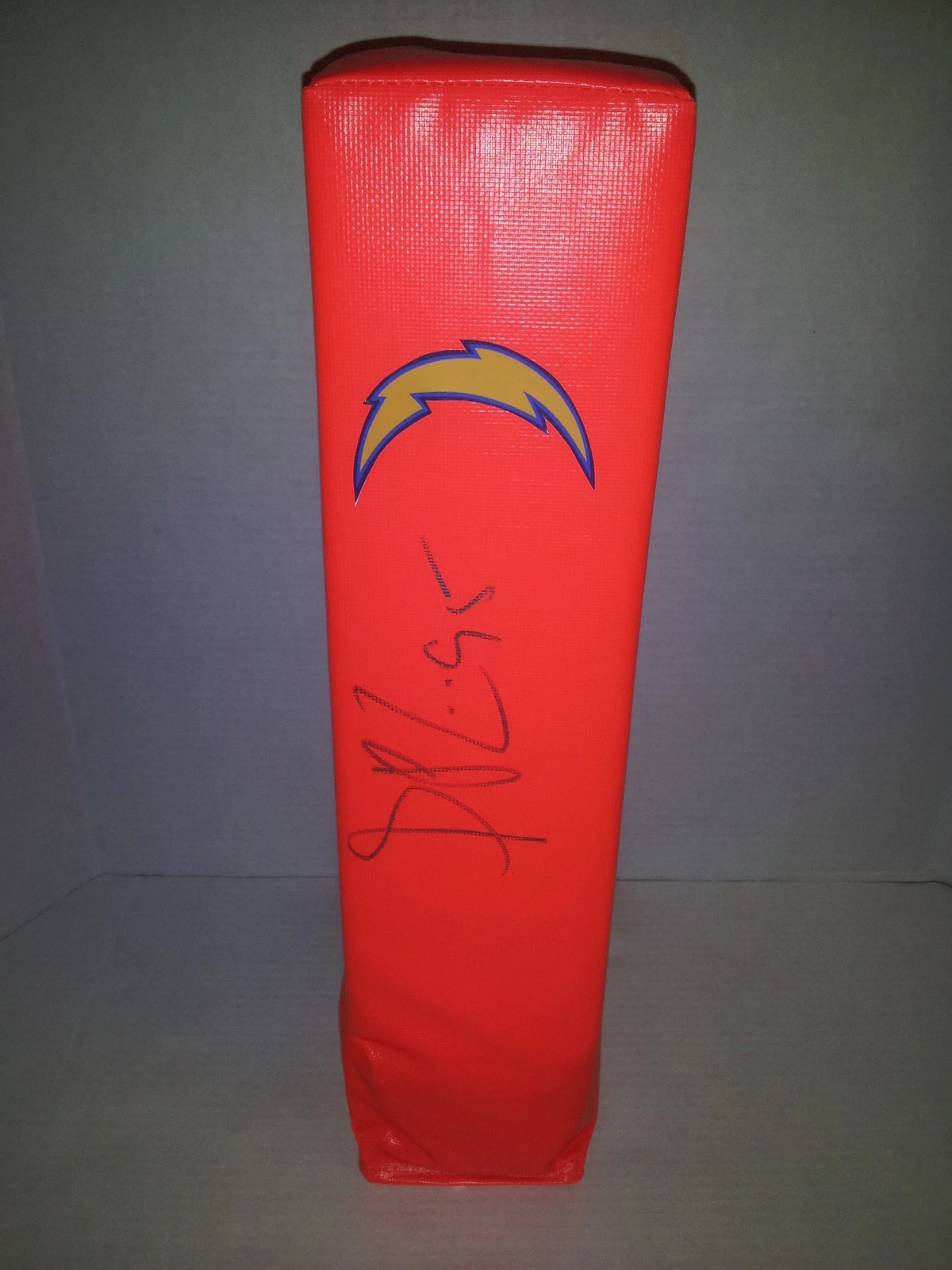 SHAUN PHILLIPS SIGNED SAN DIEGO CHARGERS TOUCHDOWN PYLON FOOTBALL COA