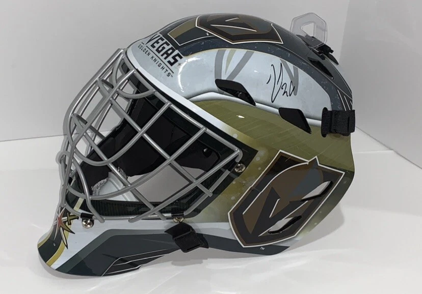 LOGAN THOMPSON SIGNED FULL-SIZE LAS VEGAS GOLDEN KNIGHTS GOALIE MASK JSA COA
