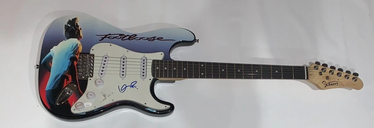 KEVIN BACON SIGNED CUSTOM ELECTRIC GUITAR FOOTLOOSE PROOF JSA COA