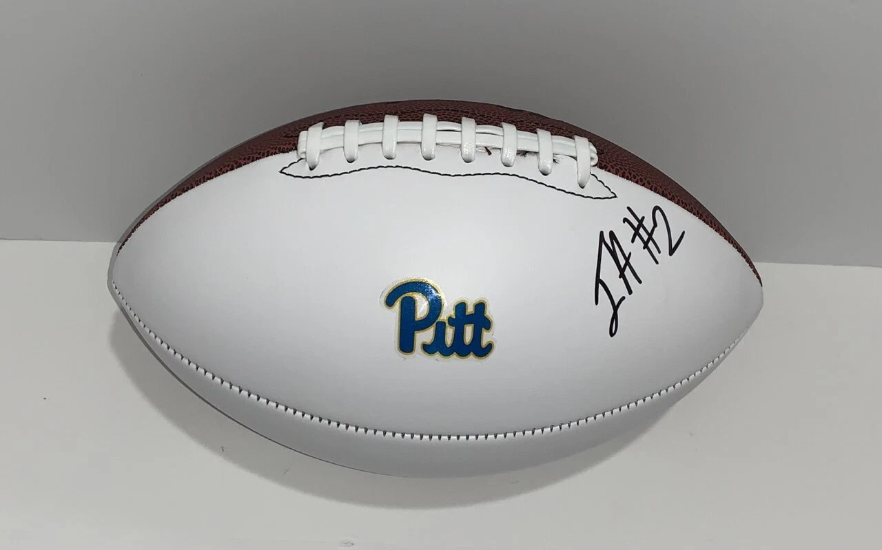 IZZY ABANIKANDA SIGNED FOOTBALL PITT PANTHERS AUTOGRAPHED PROOF JSA COA