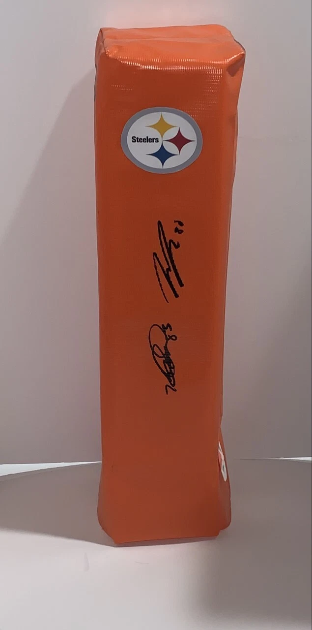 HEATH MILLER & PAT FREIERMUTH SIGNED PITTSBURGH STEELERS TOUCHDOWN PYLON JSA COA