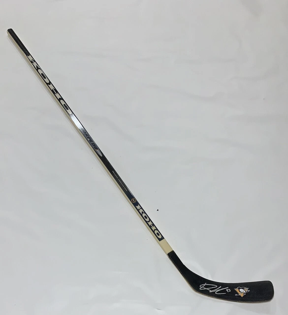 DANTON HEINEN SIGNED HOCKEY STICK PITTSBURGH PENGUINS PROOF