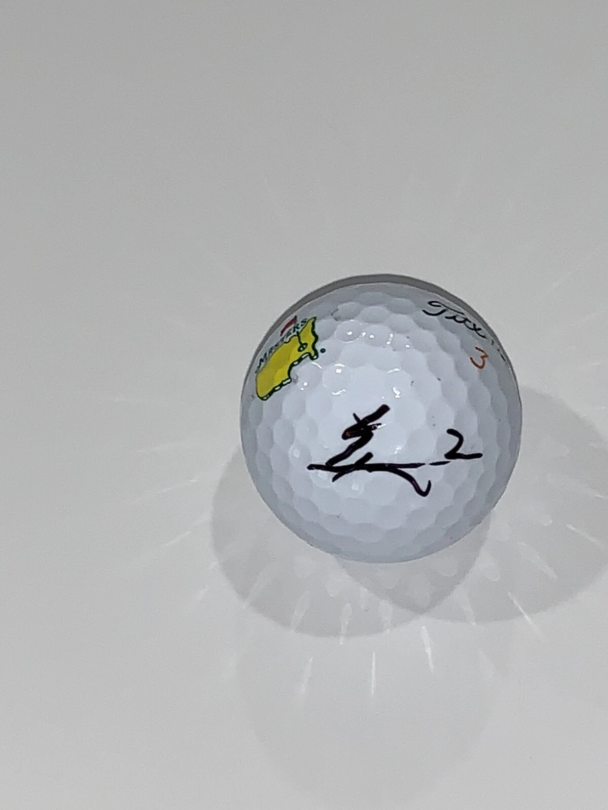 GUAN TIANLANG SIGNED TITLEIST MASTERS GOLF BALL 14 YEARS OLD YOUNGEST EVER