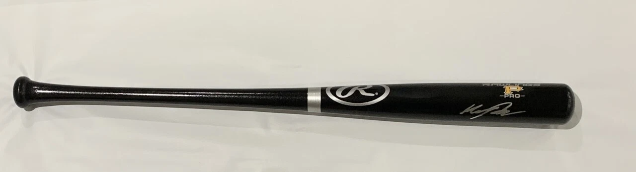 HENRY DAVIS SIGNED RAWLINGS BLACK BAT PITTSBURGH PIRATES 2021 #1 PICK PSA COA
