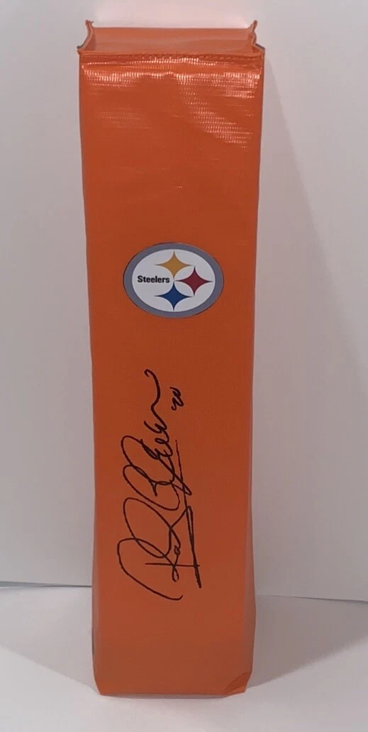 ROCKY BLEIER SIGNED TOUCHDOWN PYLON PITTSBURGH STEELERS FOOTBALL PROOF JSA COA