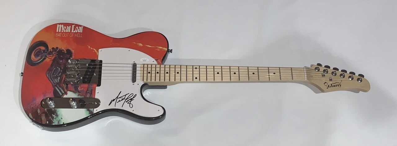 MEAT LOAF SIGNED BAT OUT OF HELL CUSTOM ELECTRIC GUITAR JSA COA