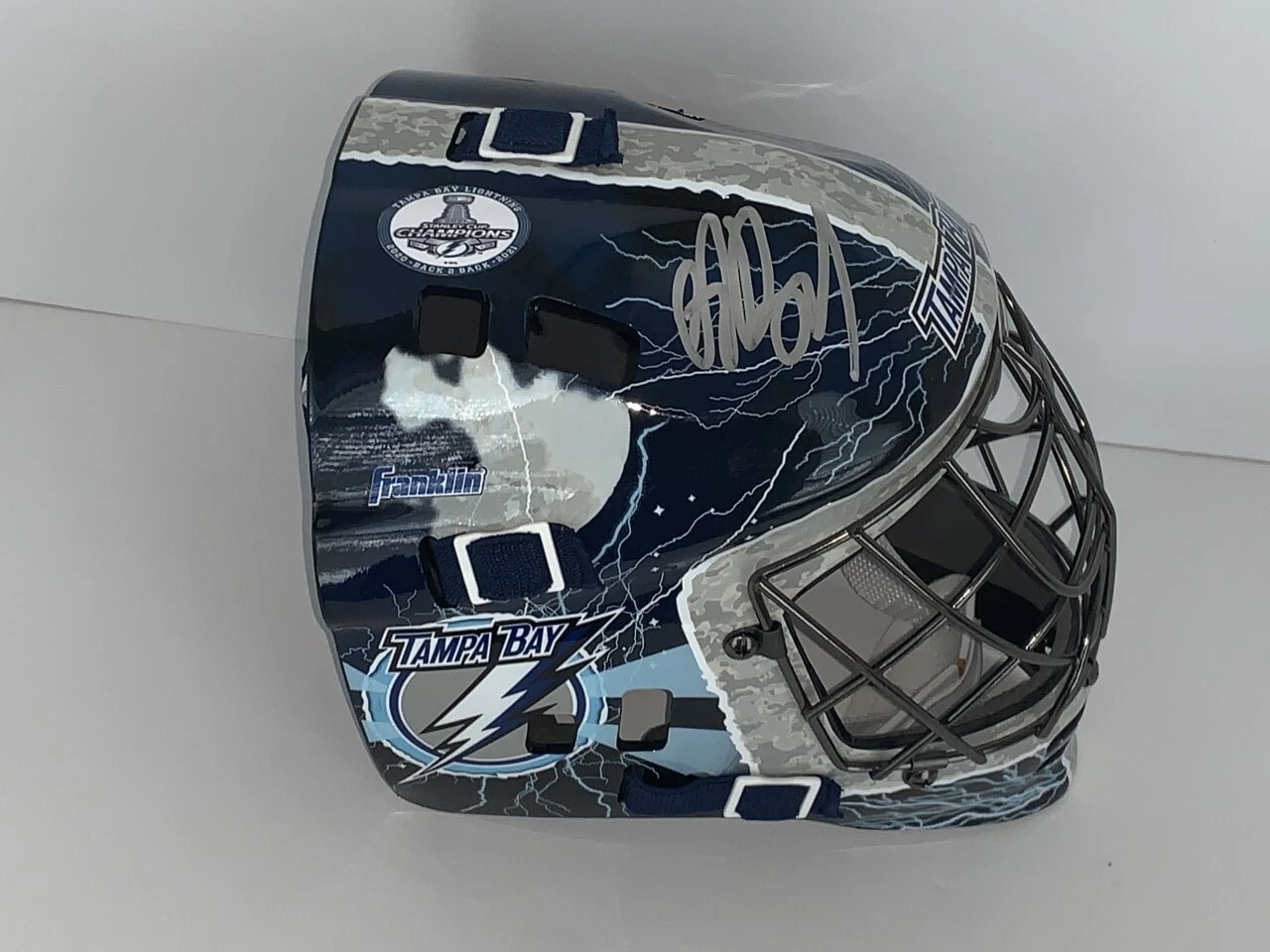 ANDREI VASILEVSKIY SIGNED TAMPA BAY LIGHTNING F/S GOALIE MASK HELMET JSA COA