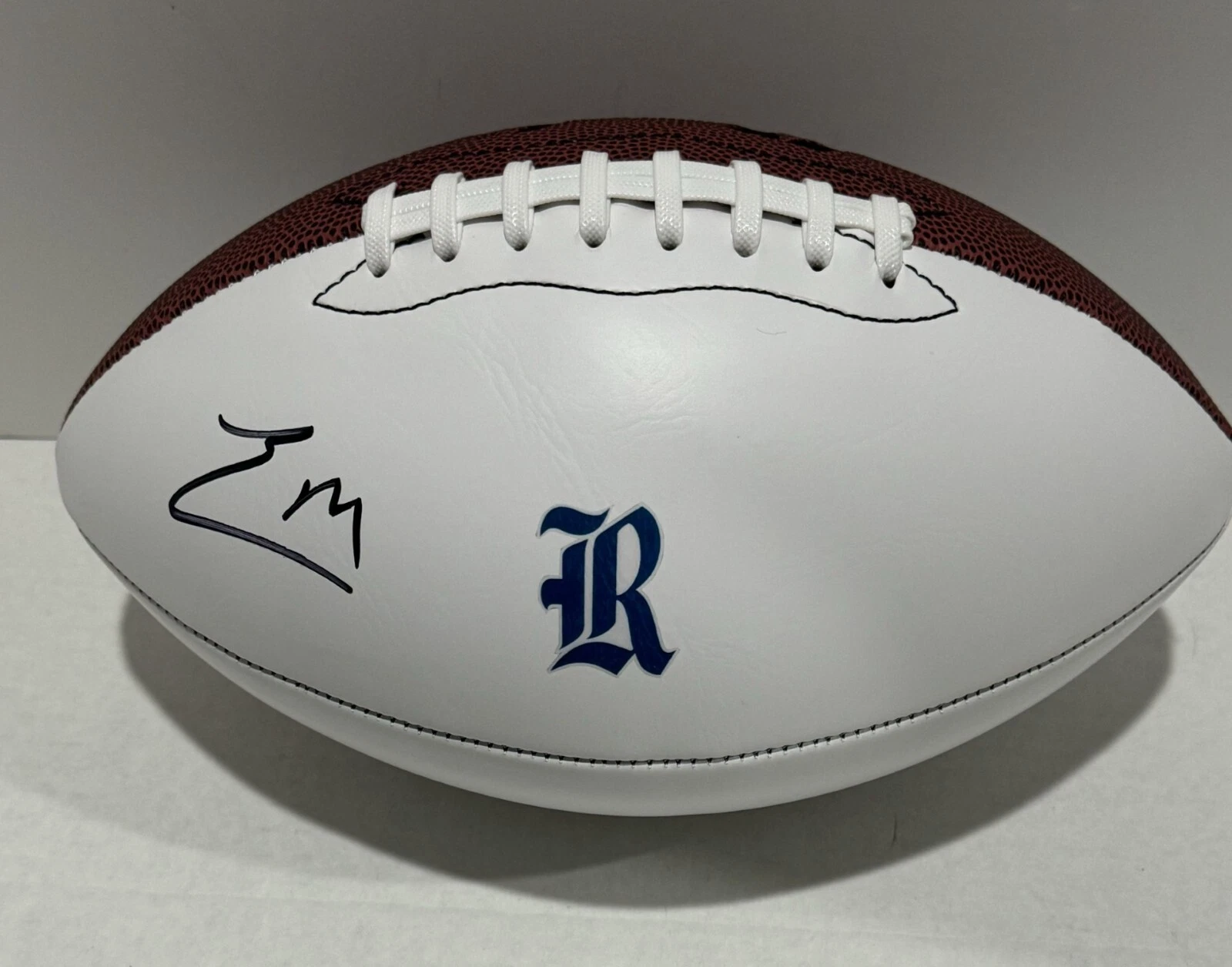 LUKE MCCAFFREY SIGNED FOOTBALL RICE OWLS NFL STAR PROOF