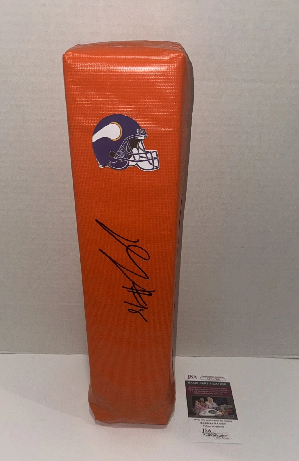 DALLAS TURNER SIGNED TOUCHDOWN PYLON MINNESOTA VIKINGS #1 PICK JSA COA