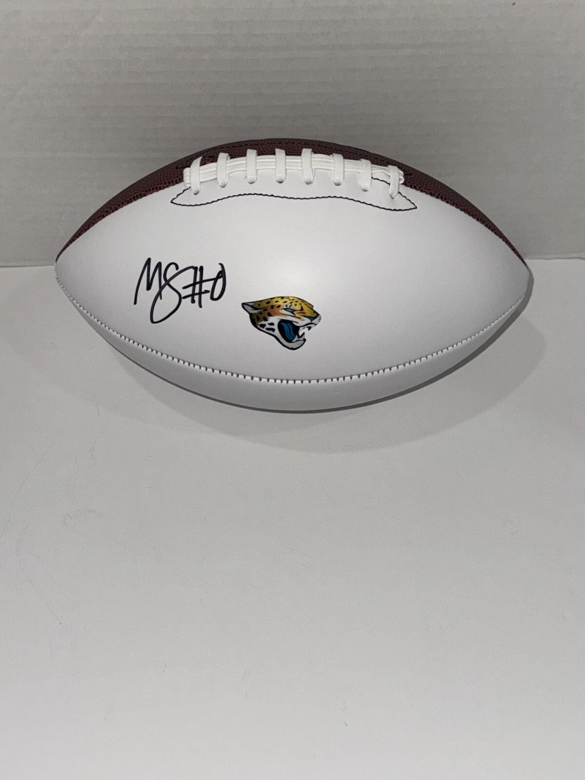 MAASON SMITH SIGNED FOOTBALLJACKSONVILLE JAGUARS NFL STAR PROOF