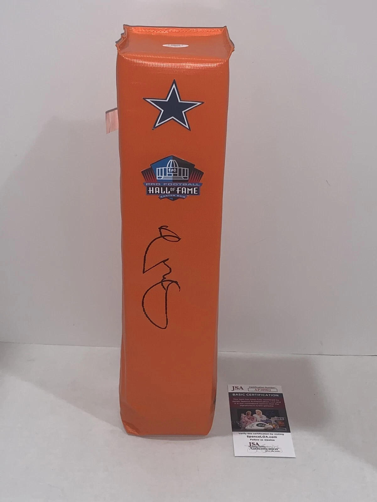 JERRY JONES SIGNED TOUCHDOWN PYLON DALLAS COWBOYS JSA COA