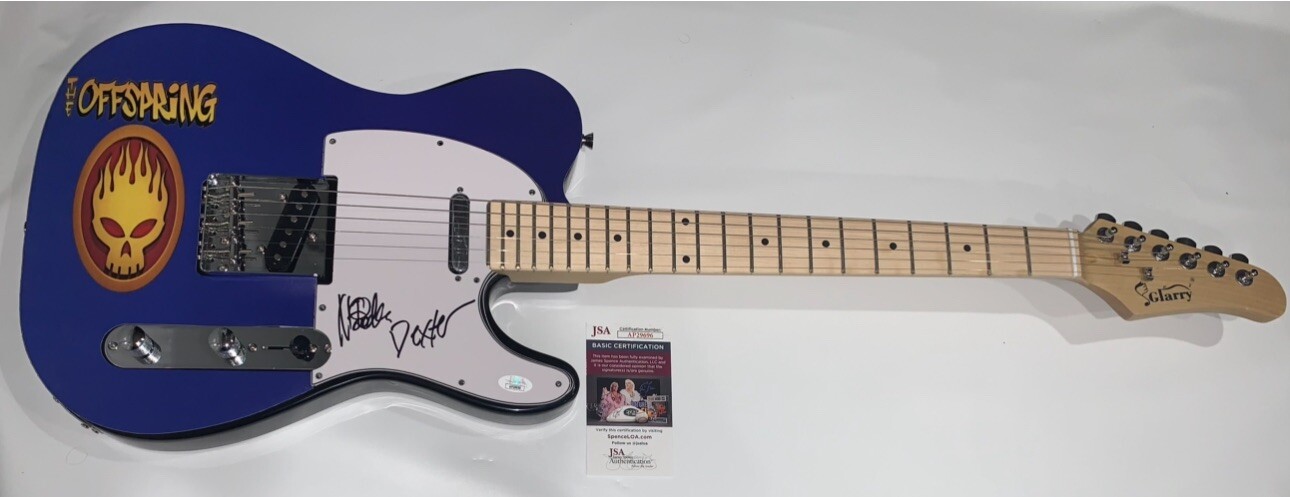 THE OFFSPRING SIGNED CUSTOM ELECTRIC GUITAR DEXTER HOLLAND NOODLES JSA COA