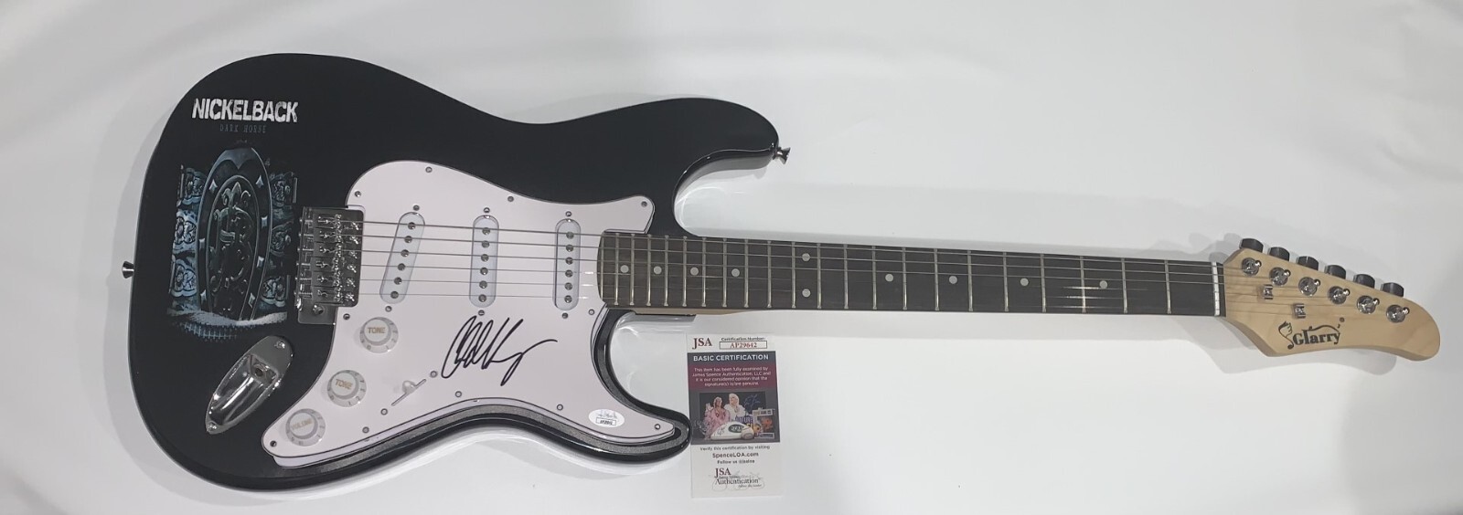 CHAD KROEGER SIGNED CUSTOM ELECTRIC GUITAR NICKELBACK DARK HORSE JSA COA