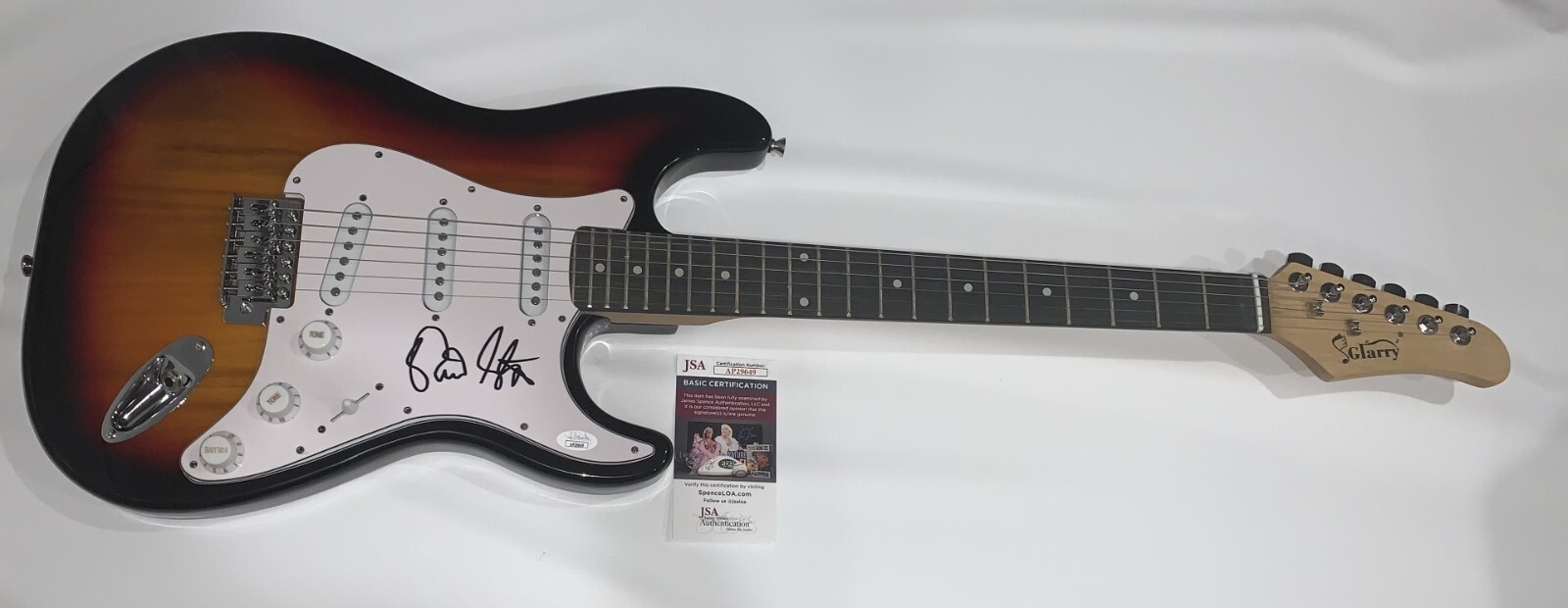 BRIAN SETZER SIGNED SUNBURST ELECTRIC GUITAR THE STRAY CATS JSA COA