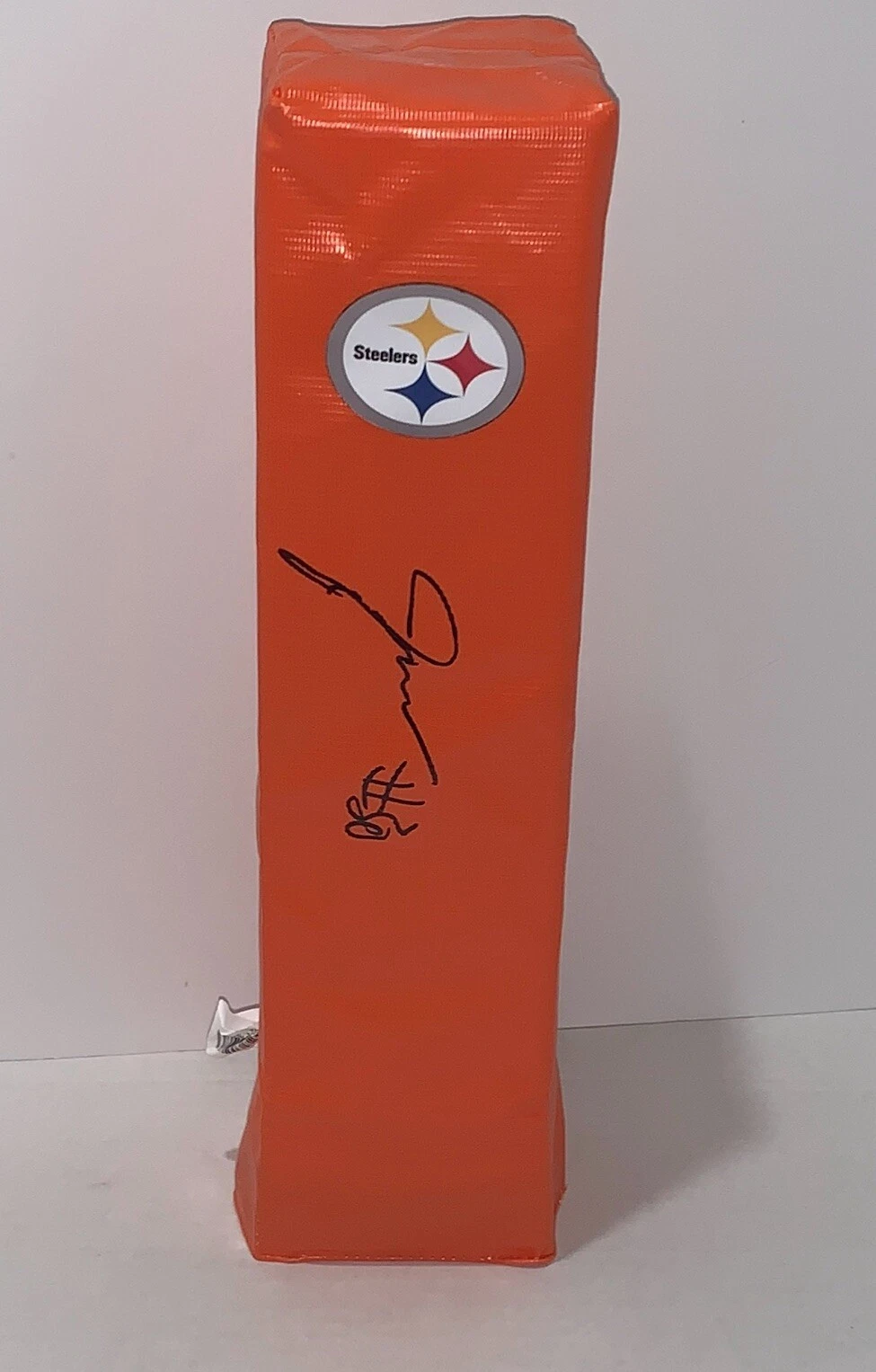 JAYLEN WARREN SIGNED PITTSBURGH STEELERS TOUCHDOWN PYLON FOOTBALL JSA COA