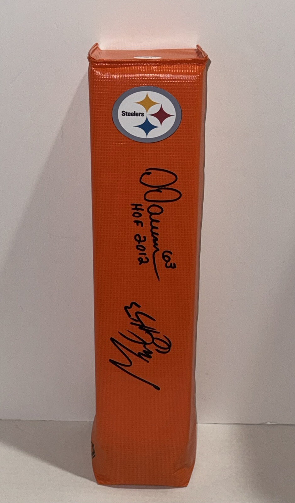 MAURKICE POUNCEY SIGNED TOUCHDOWN PYLON PITTSBURGH STEELERS FOOTBALL HOF