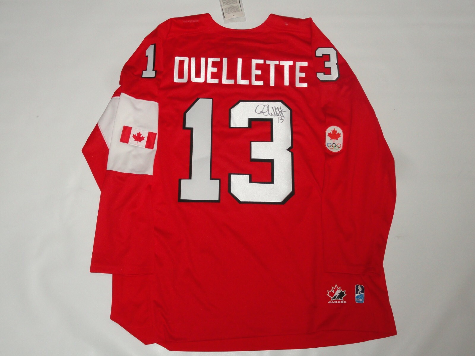 CAROLINE OUELLETTE SIGNED TEAM CANADA 2014 OLYMPIC HOCKEY JERSEY SOCHI PSA COA