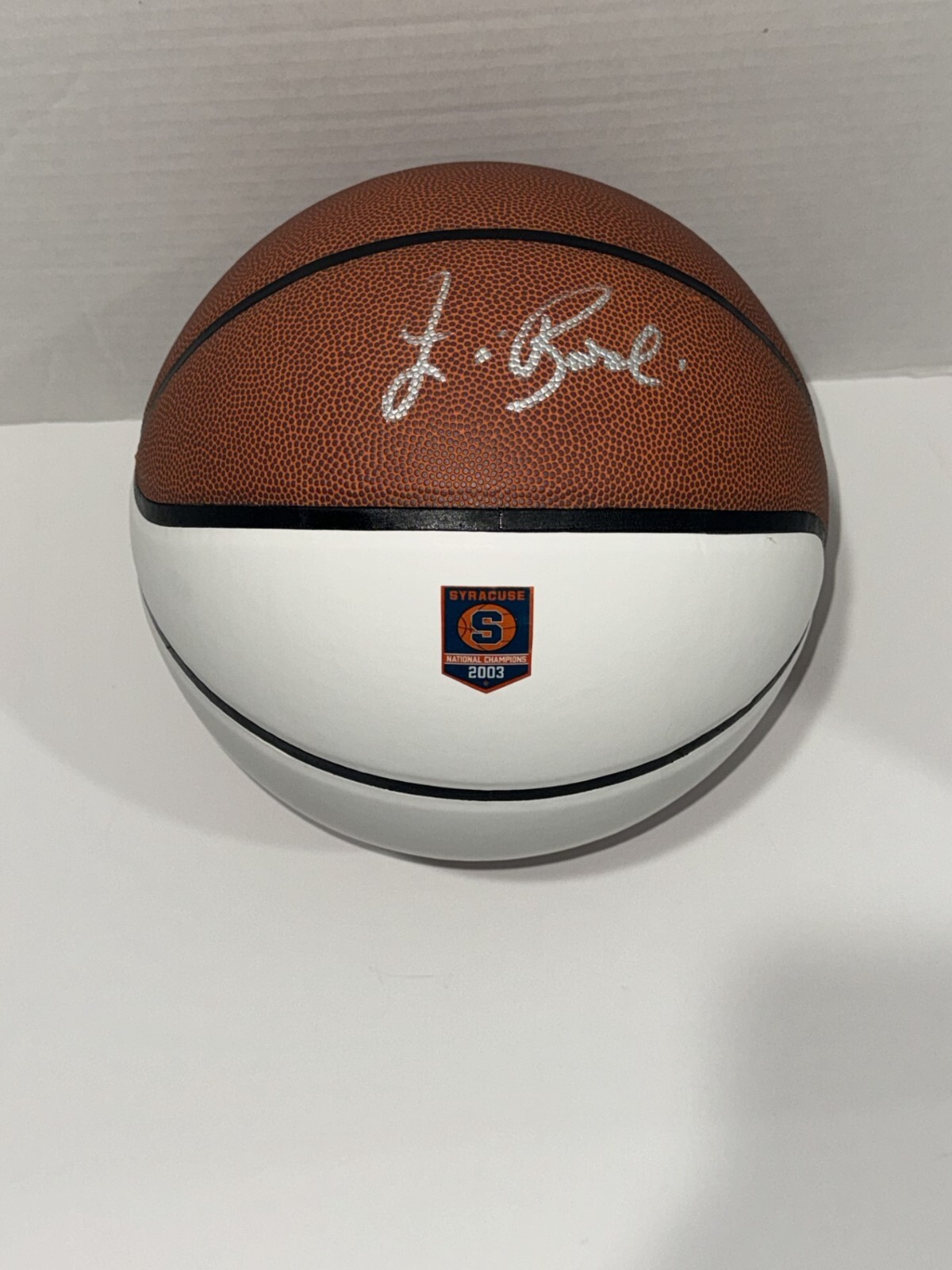 JIM BOEHEIM SIGNED BASKETBALL SYRACUSE ORANGE 2003 NATIONAL CHAMPIONS PROOF