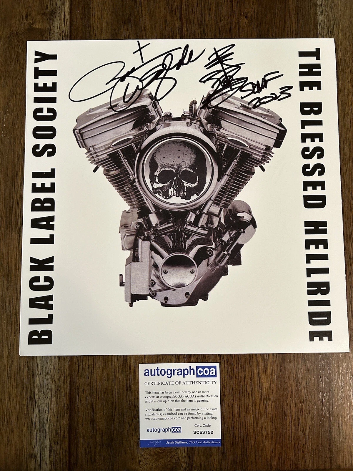 Zakk Wylde ‘Black Label Society’ Signed ‘The Blessed Hellride’ Vinyl Album ACOA