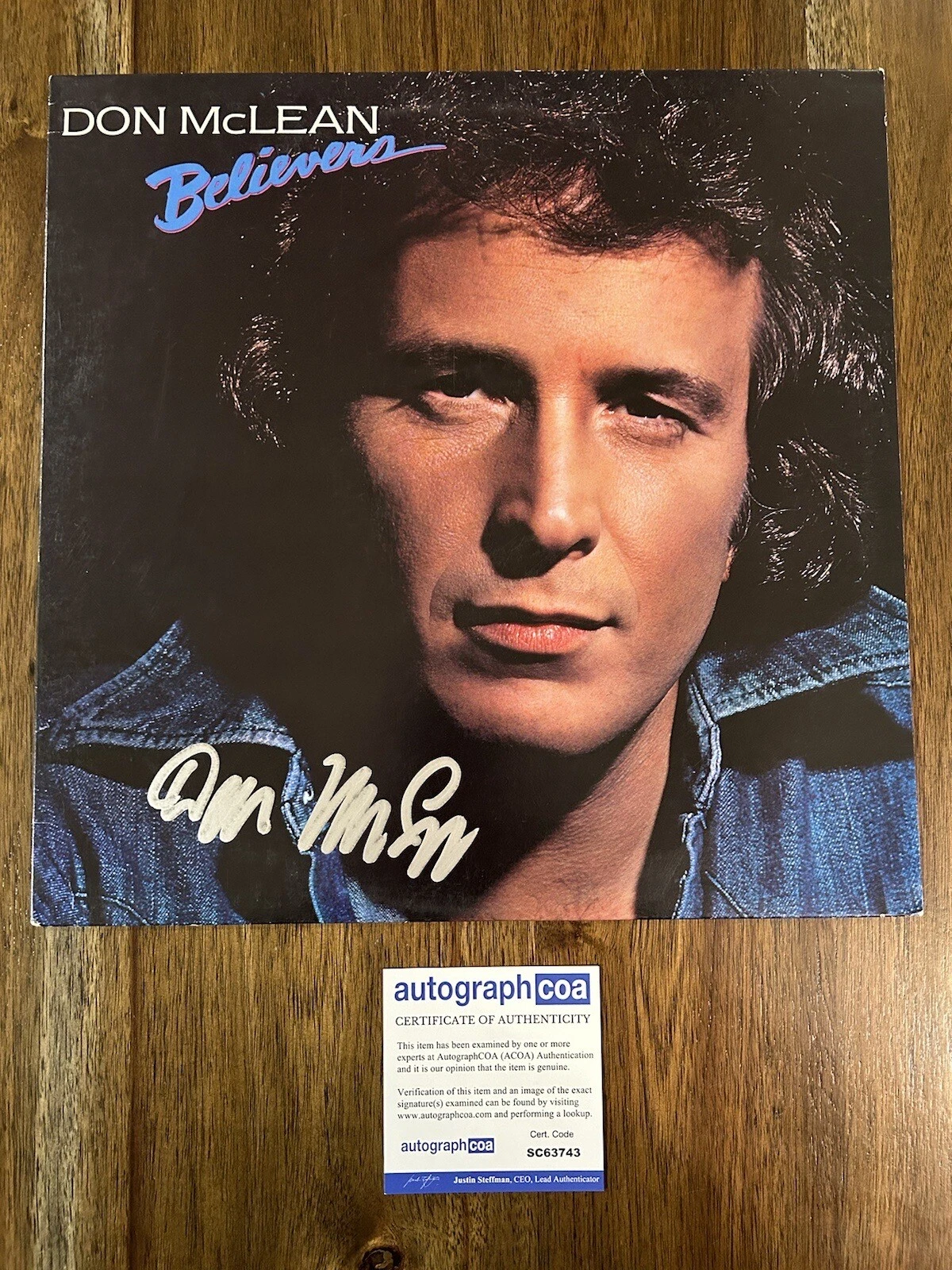 Don McLean ‘Believers’ Signed Vinyl Album Folk Singer ‘American Pie’ ACOA