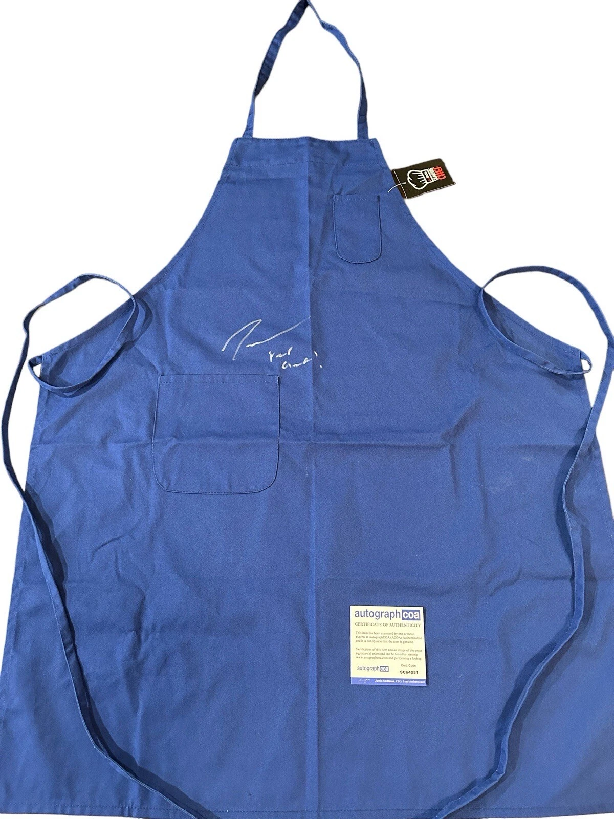 Jeremy Allen White ‘The Bear’ Signed Autograph Blue Apron ‘Carmy’ ACOA