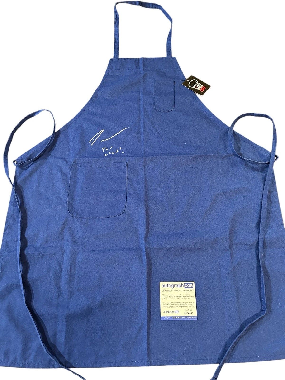 Jeremy Allen White ‘The Bear’ Signed Autograph Blue Apron ‘Carmy’ ACOA