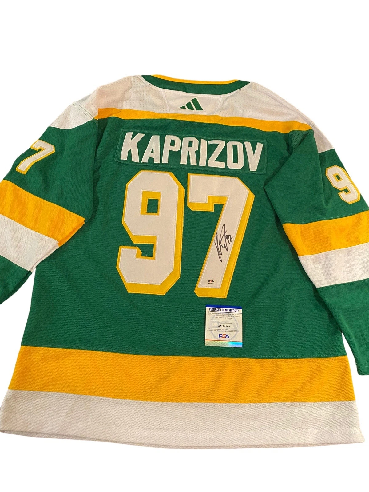 Kirill Kaprizov signed autographed Custom Stitched MN wild jersey PSA COA Star