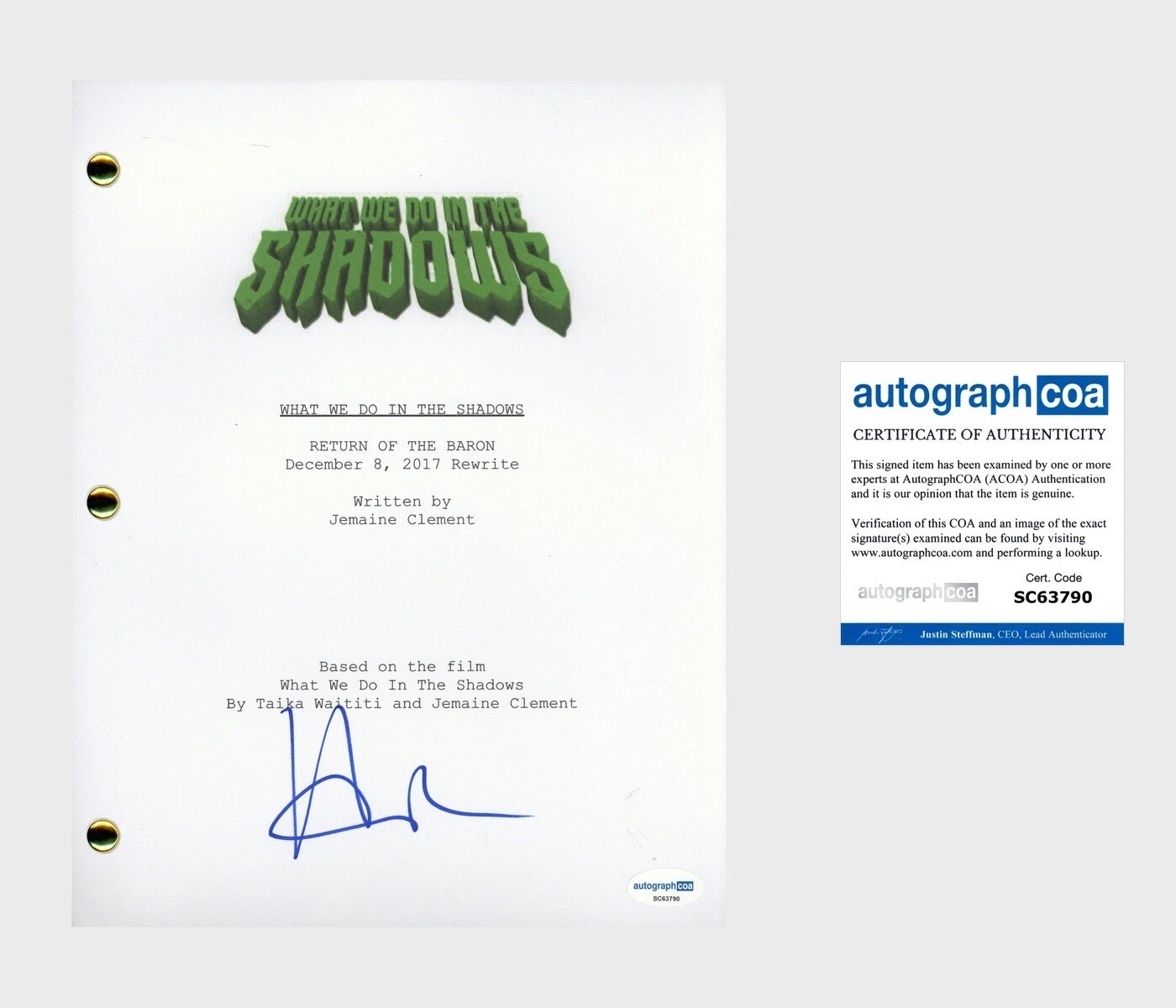 Harvey Guillen ‘What We Do in the Shadows’ Signed Full Script ACOA ‘Guillermo’