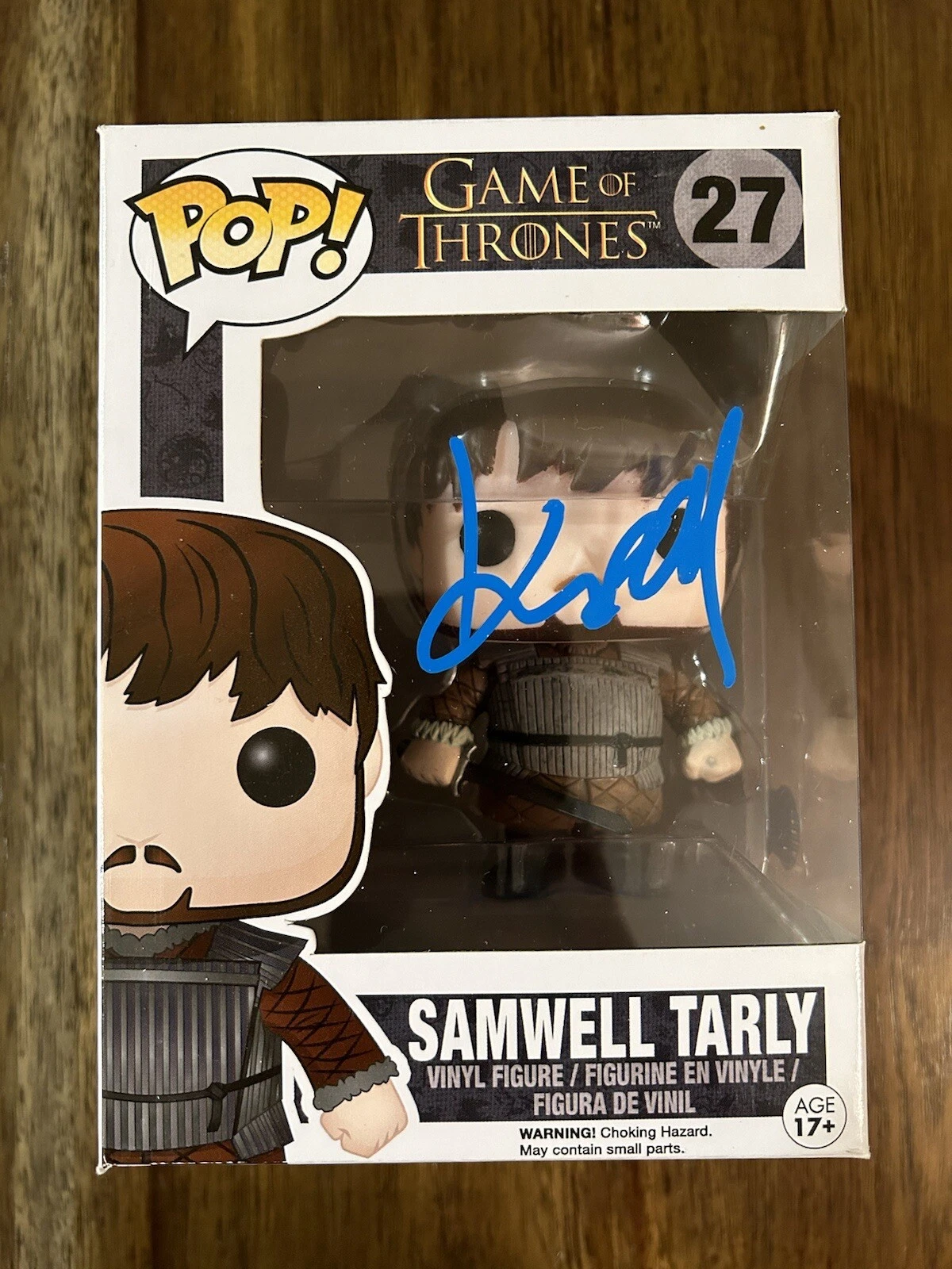 John Bradley ‘Game Of Thrones’ Signed Funko Pop ‘Samwell Tarly’ Beckett PROOF
