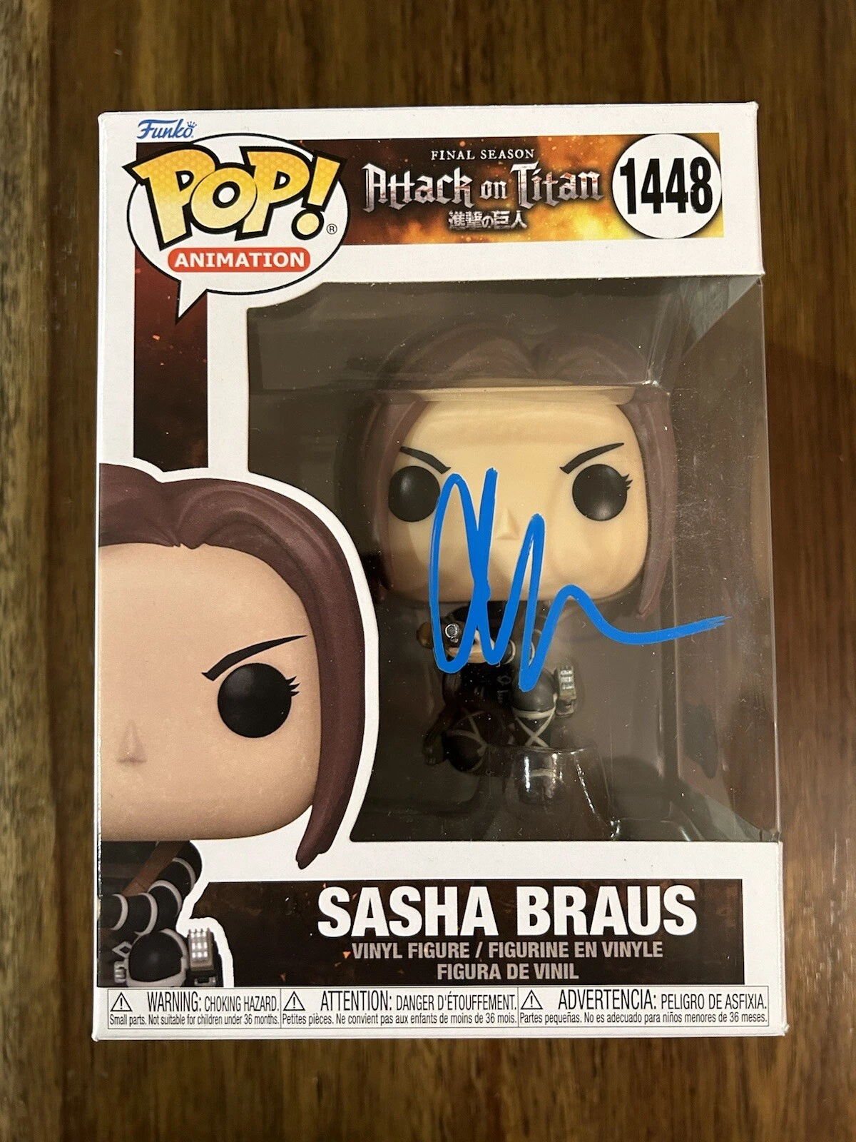 Ashly Burch ‘Attack on Titan’ Signed Funko Pop ‘Sasha Braus’ Autograph Beckett
