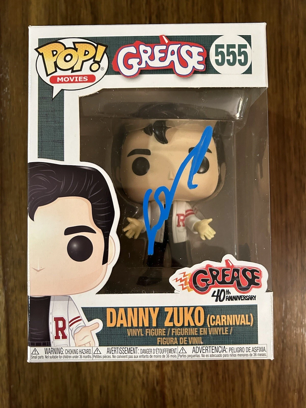 John Travolta ‘Grease’ Signed ‘Danny Zuko’ Funko Pop Beckett BAS