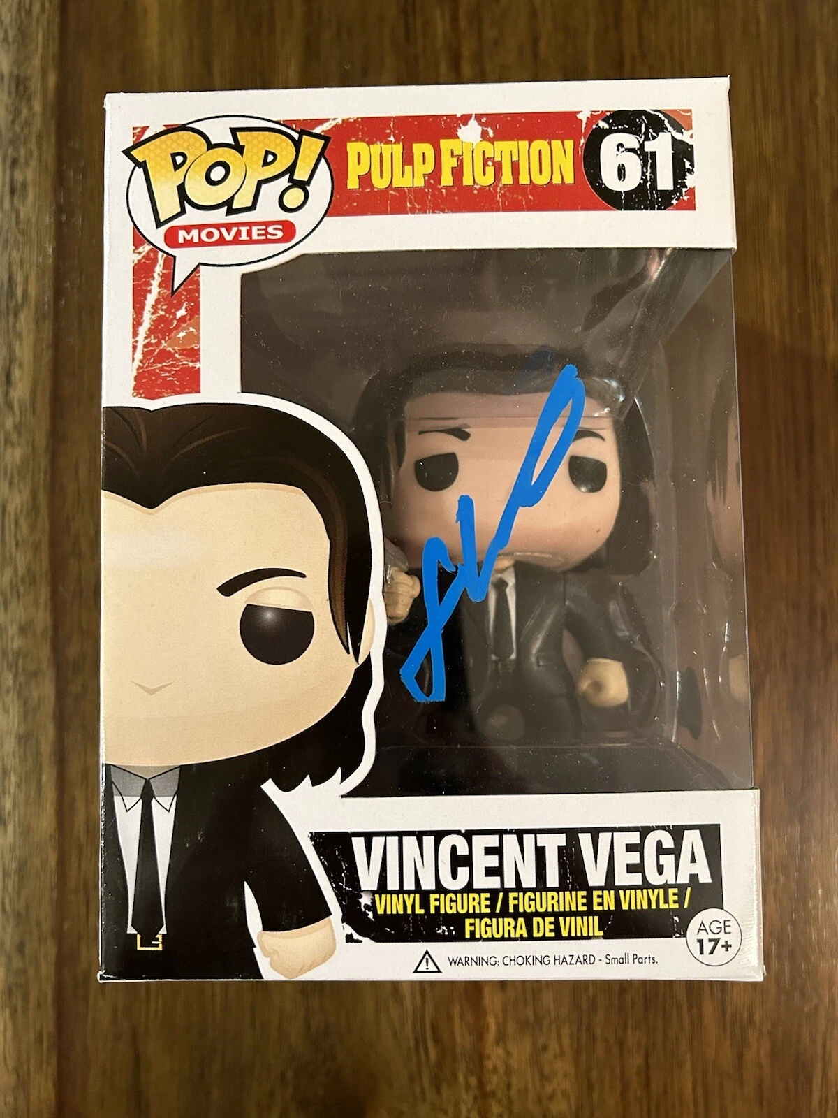 John Travolta ‘Pulp Fiction’ Signed ‘Vincent Vega’ Funko Pop Beckett BAS