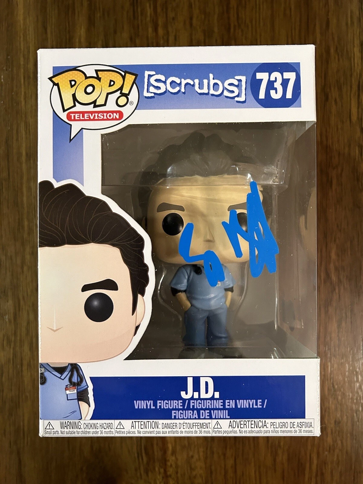 ZACH BRAFF ‘SCRUBS’ SIGNED ‘J.D.’ FUNKO POP BECKETT BSA RARE JD COLLECTIBLE MEMORABILIA