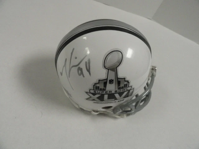 MATHIAS KIWANUKA SIGNED XLVI MINI HELMET NEW YORK GIANTS 46