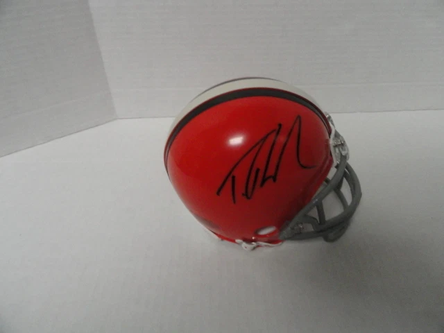 TRENT RICHARDSON SIGNED CLEVELAND BROWNS MINI HELMET ROY? COLLECTIBLE MEMORABILIA