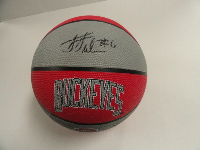 JARED SULLINGER SIGNED OHIO ST. BUCKEYES LOGO BASKETBALL STATE