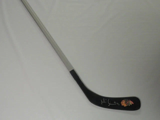 MICHEL GOULET SIGNED HOCKEY STICK CHICAGO BLACKHAWKS STANLEY CUP HOF COA