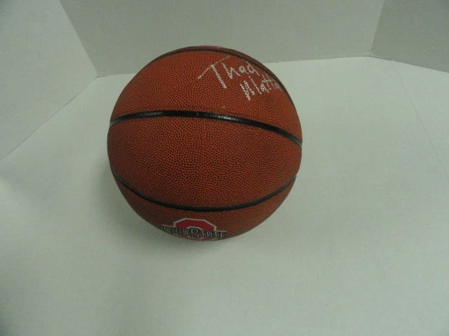 THAD MATTA SIGNED OHIO ST. BUCKEYES LOGO BASKETBALL STATE