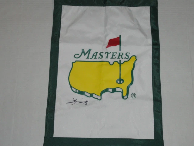 GUAN TIANLANG SIGNED MASTERS GARDEN PIN FLAG 14 YEARS OLD YOUNGEST EVER 2013