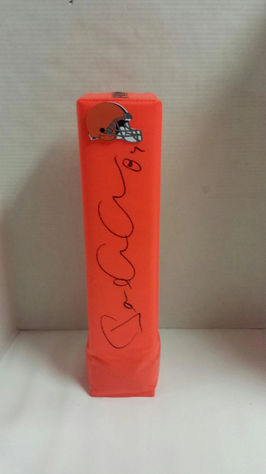 JORDAN CAMERON SIGNED CLEVELAND BROWNS TOUCHDOWN PYLON FOOTBALL COA