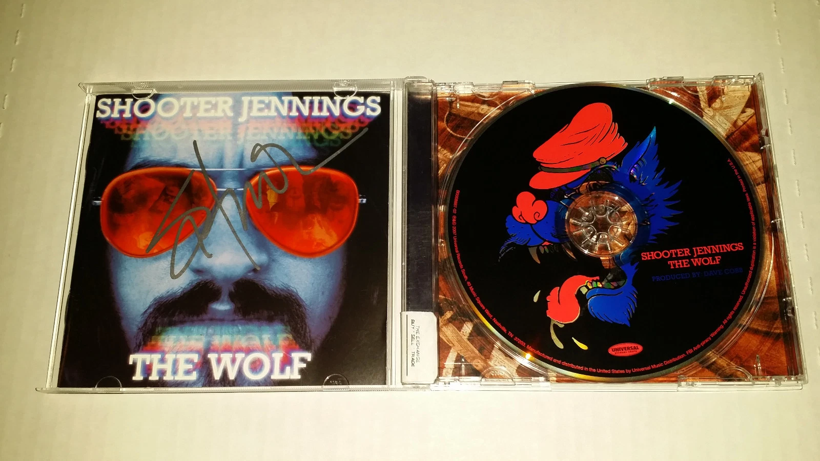 SHOOTER JENNINGS AUTOGRAPHED THE WOLF CD COVER RARE COA WAYLON JENNINGS