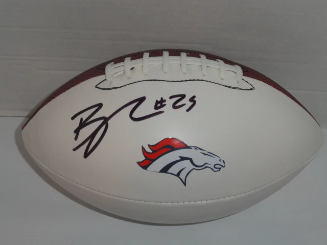 BRADLEY ROBY SIGNED FOOTBALL DENVER BRONCOS AUTOGRAPHED