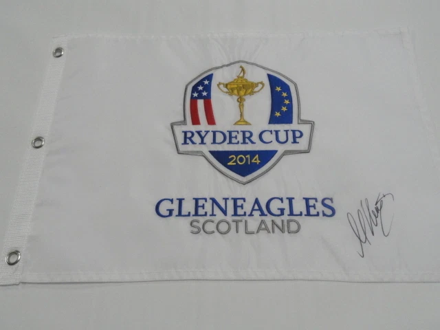 MARTIN KAYMER SIGNED STITCHED 2014 RYDER CUP FLAG GLENEAGLES SCOTLAND US OPEN