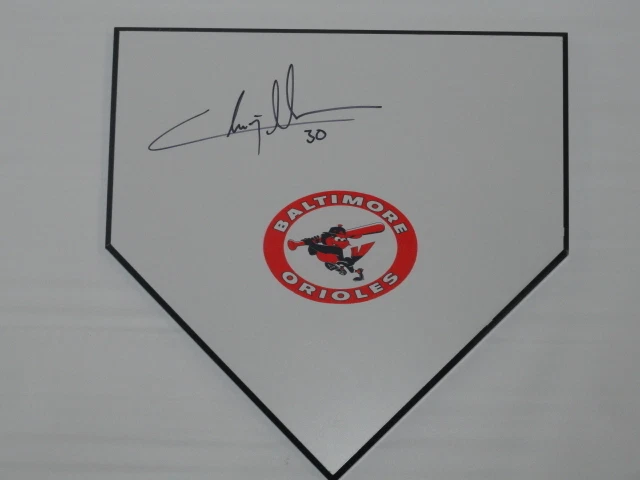 CHRIS TILLMAN SIGNED HOME PLATE BALTIMORE ORIOLES AUTOGRAPHED PROOF
