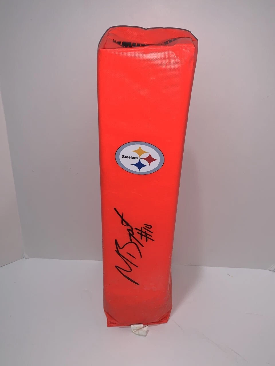 MARTAVIS BRYANT SIGNED PITTSBURGH STEELERS TOUCHDOWN PYLON FOOTBALL EXACT PROOF